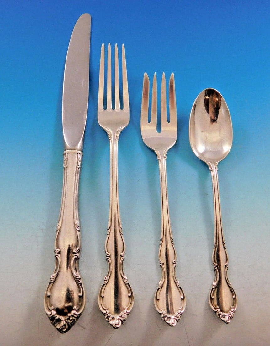 Alvin Pirouette Sterling Silver 4pc Place Setting Flatware (1 of 6)