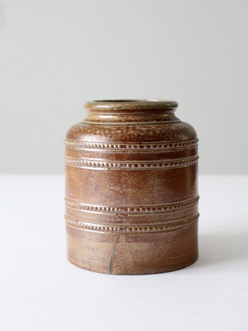 Mid-Century Modern Campos Filhos Pottery Vase 7.5 Inch Portugal (1 of 10)