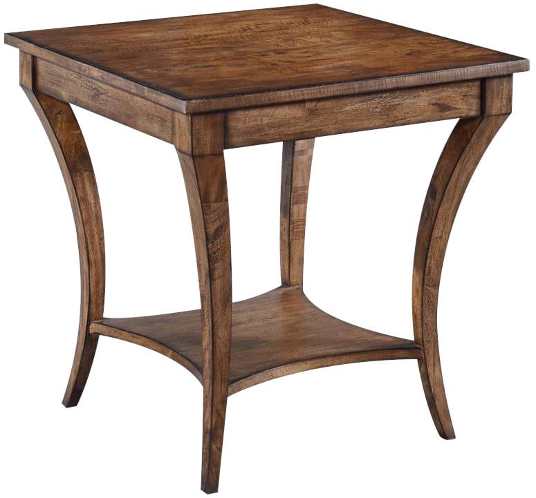 Bendale Rustic Pecan Solid Mango Square Lamp Table - 4