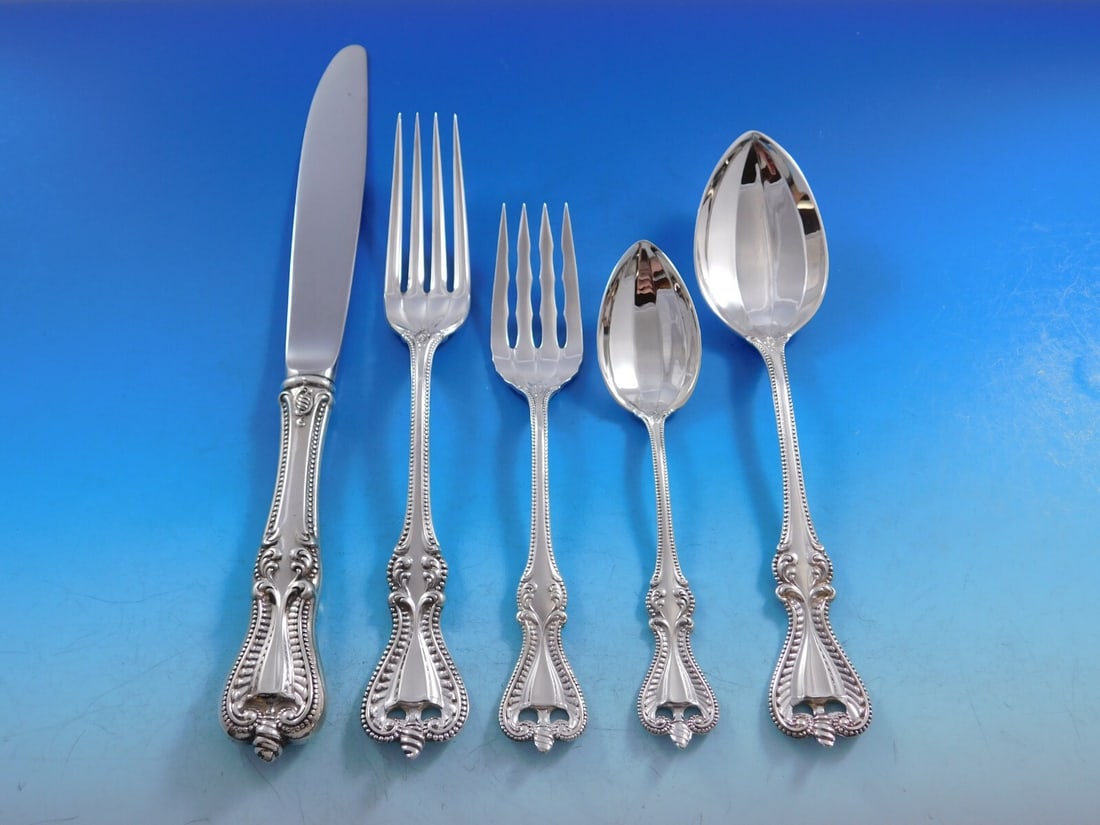 Towle Old Colonial Sterling Silver Flatware Set 64 pcs for 12 with Storage Chest (1 of 9)