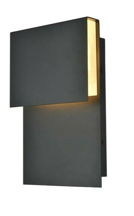 Living District Raine Black Outdoor Wall Sconce 11in LED Waterproof (1 of 7)