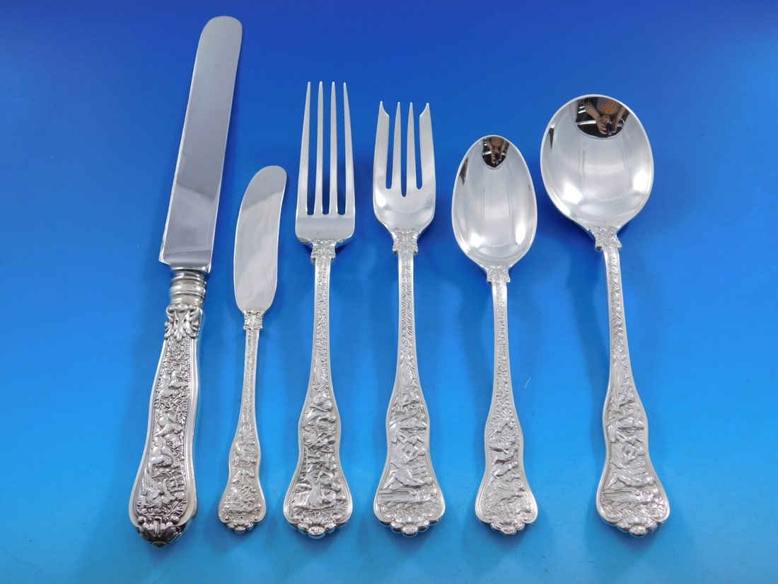 Tiffany & Co Olympian Sterling Silver Flatware Set 74 Pieces for 12 (1 of 10)
