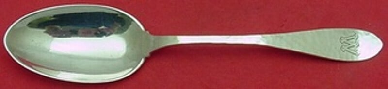 International Sterling Silver Serving Spoon Van Dyke Monogrammed 8 1/8 Inch (1 of 2)