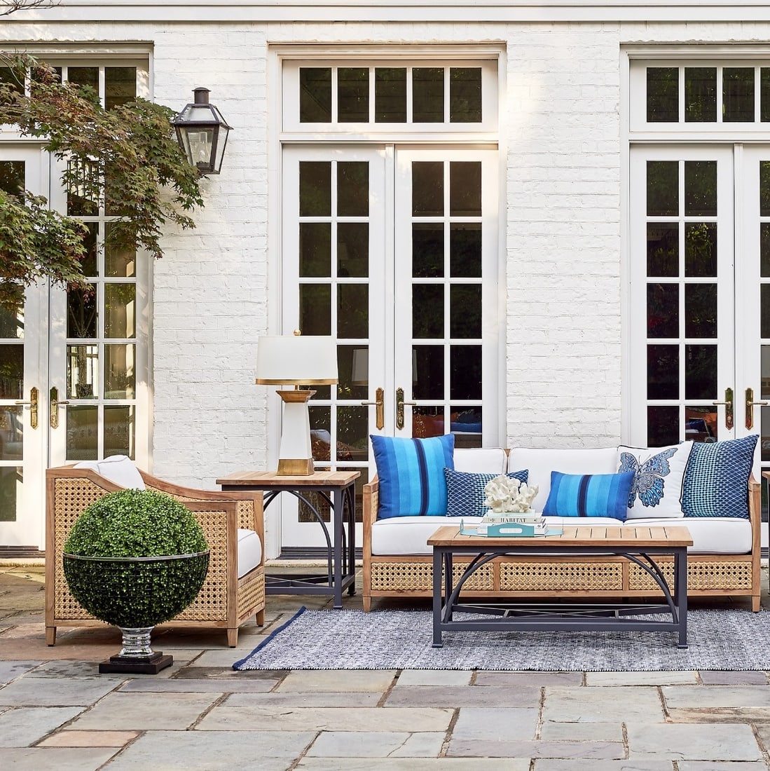 Woodbridge Jupiter Natural Teak Occasional Arm Chair 36H (1 of 9)