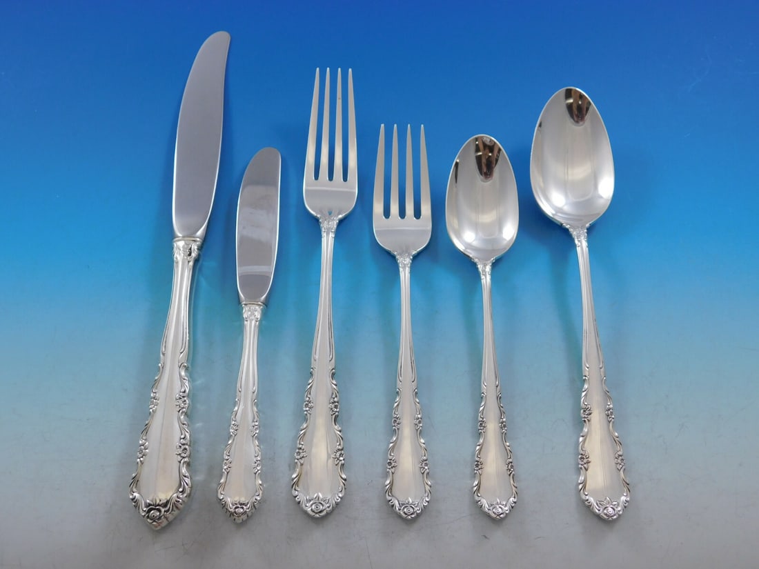 Wallace Shenandoah Sterling Silver Flatware Set for 8, 51 Pieces (1 of 8)