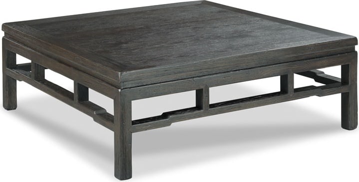 Woodbridge Modern Ming Square Black Wood Table 16H 42W 42D: Woodbridge Modern Ming Square Black Wood Table 16H 42W 42D This Modern Ming Worn Black Wood Table showcases a contemporary design with classic Ming style elements. Crafted from durable wood, this squa