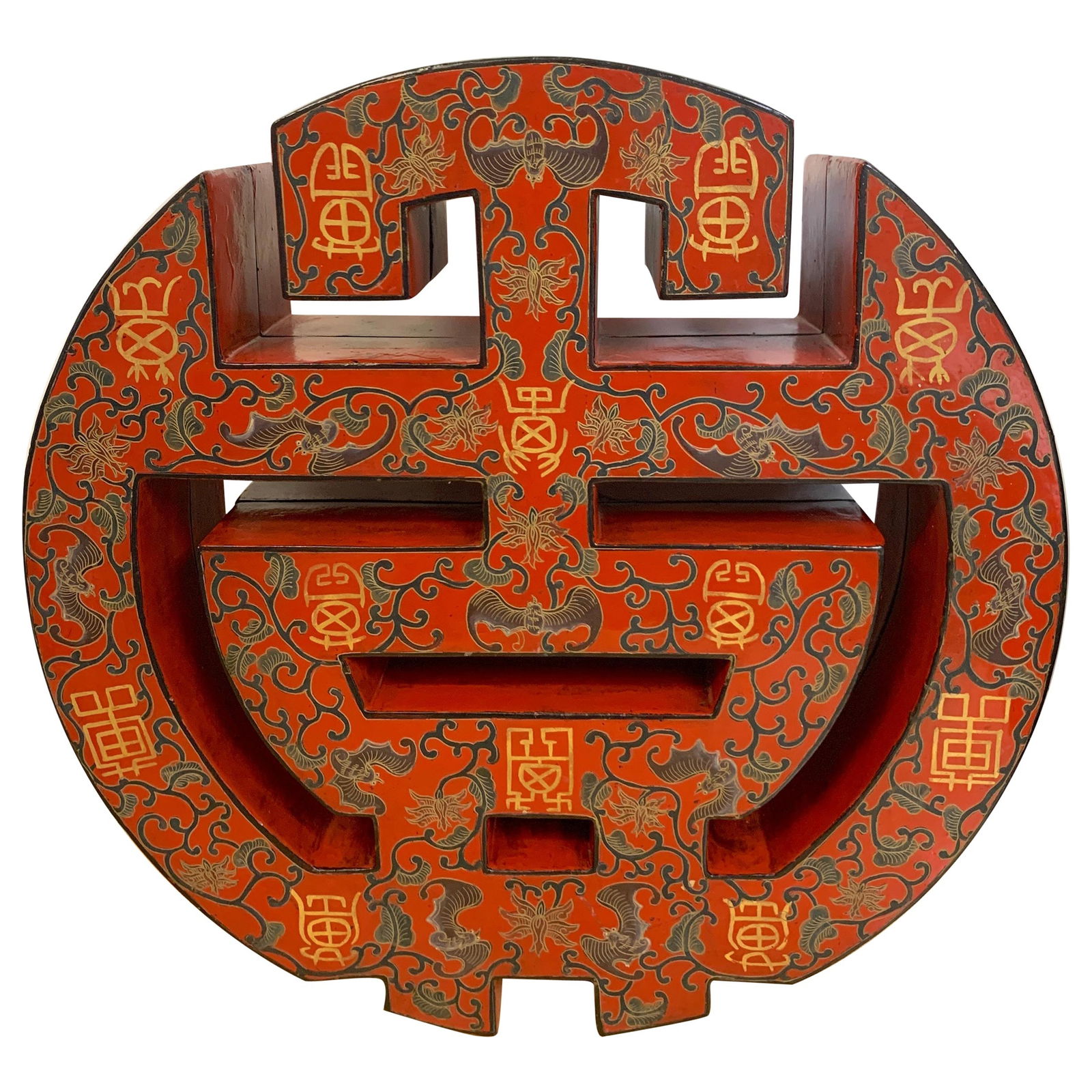 Exquisite Large Chinese Export Red Lacquer Character Box 20.5in (1 of 12)