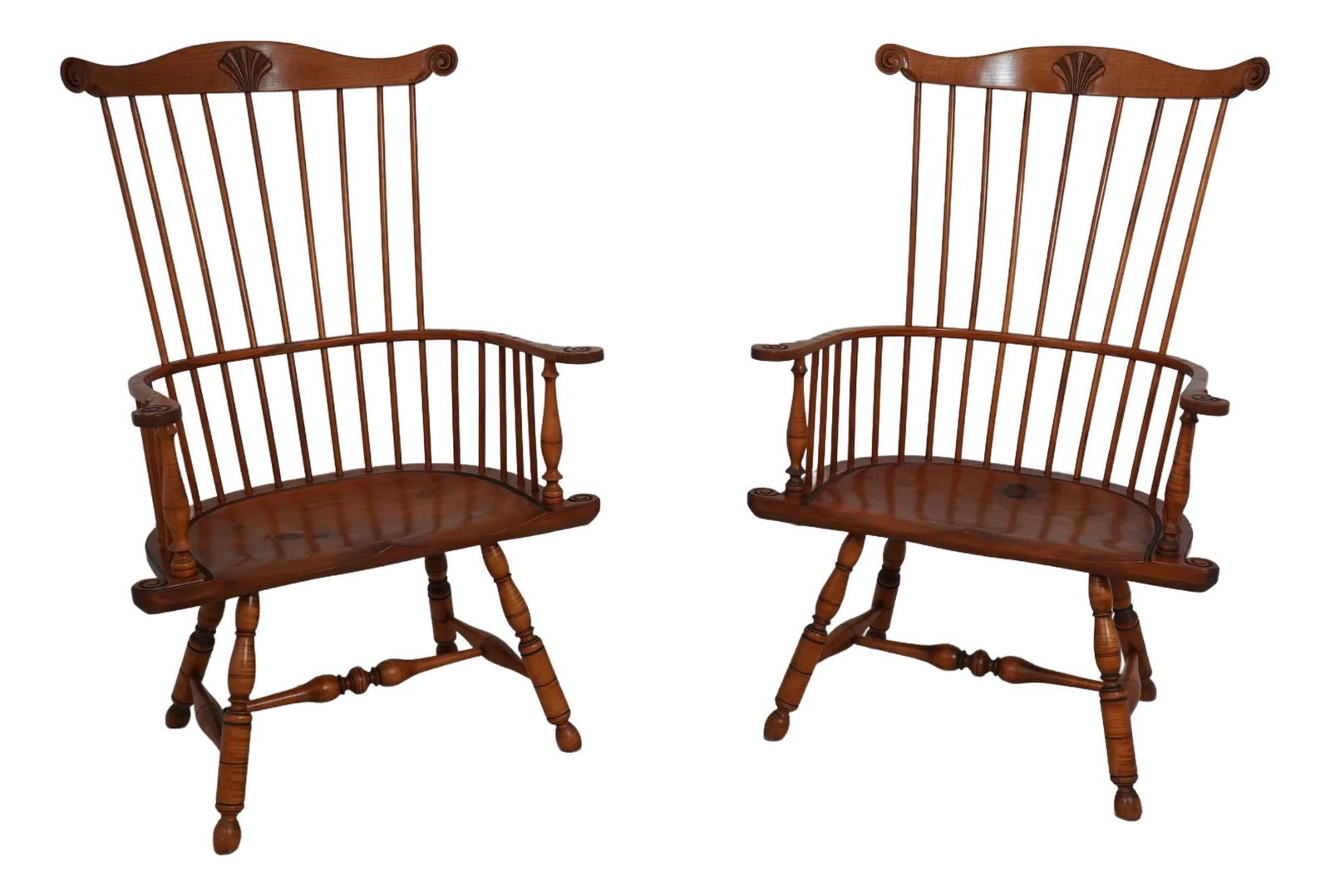 Rare Pair of Dr Dimes Windsor Style Armchairs C.1995 31x19x47.5 (1 of 10)