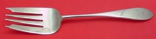 AJ Stone Sterling Silver Pointed End Cold Meat Fork 8 3/4" Monogrammed (1 of 1)
