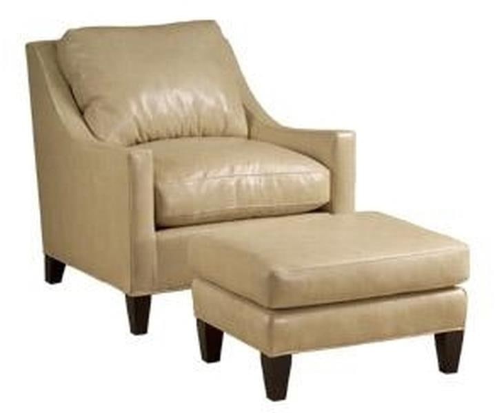 Hand-Crafted Cream Ebony Accent Chair with Tapered Legs (1 of 1)