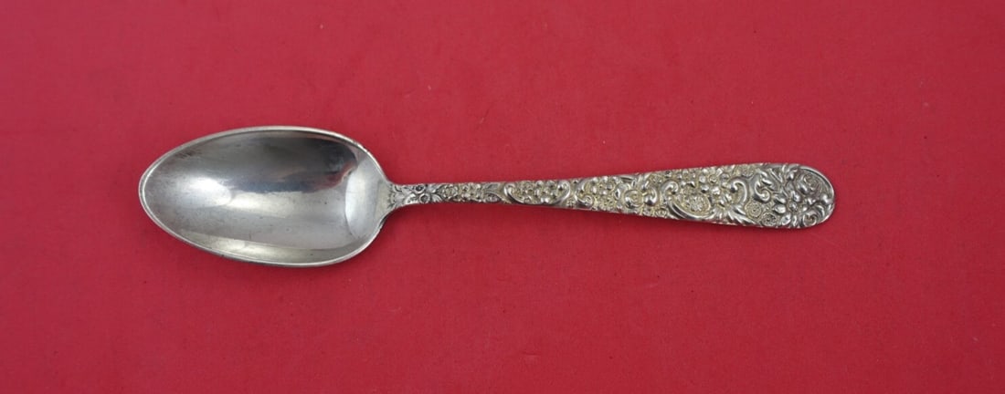 Jacobi & Jenkins Repousse Sterling Silver Soup Spoon 7" (1 of 2)