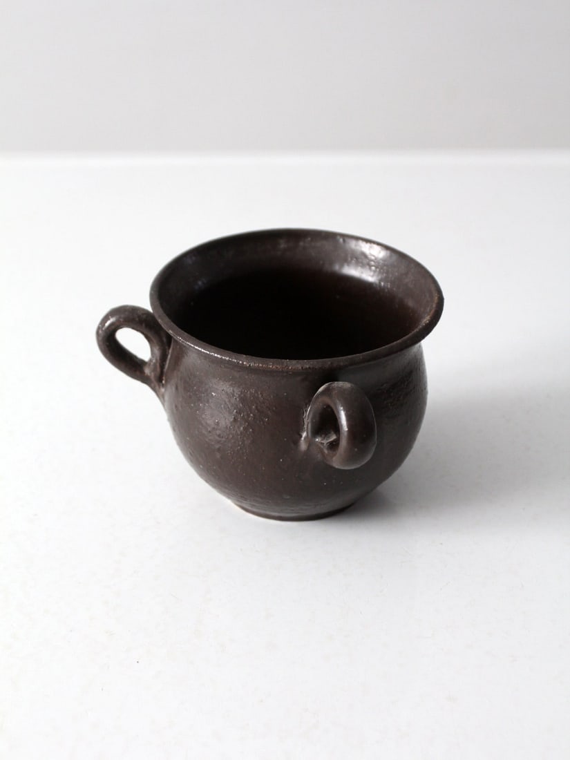 1976 Vintage Studio Pottery Vase with 3 Handles (1 of 10)