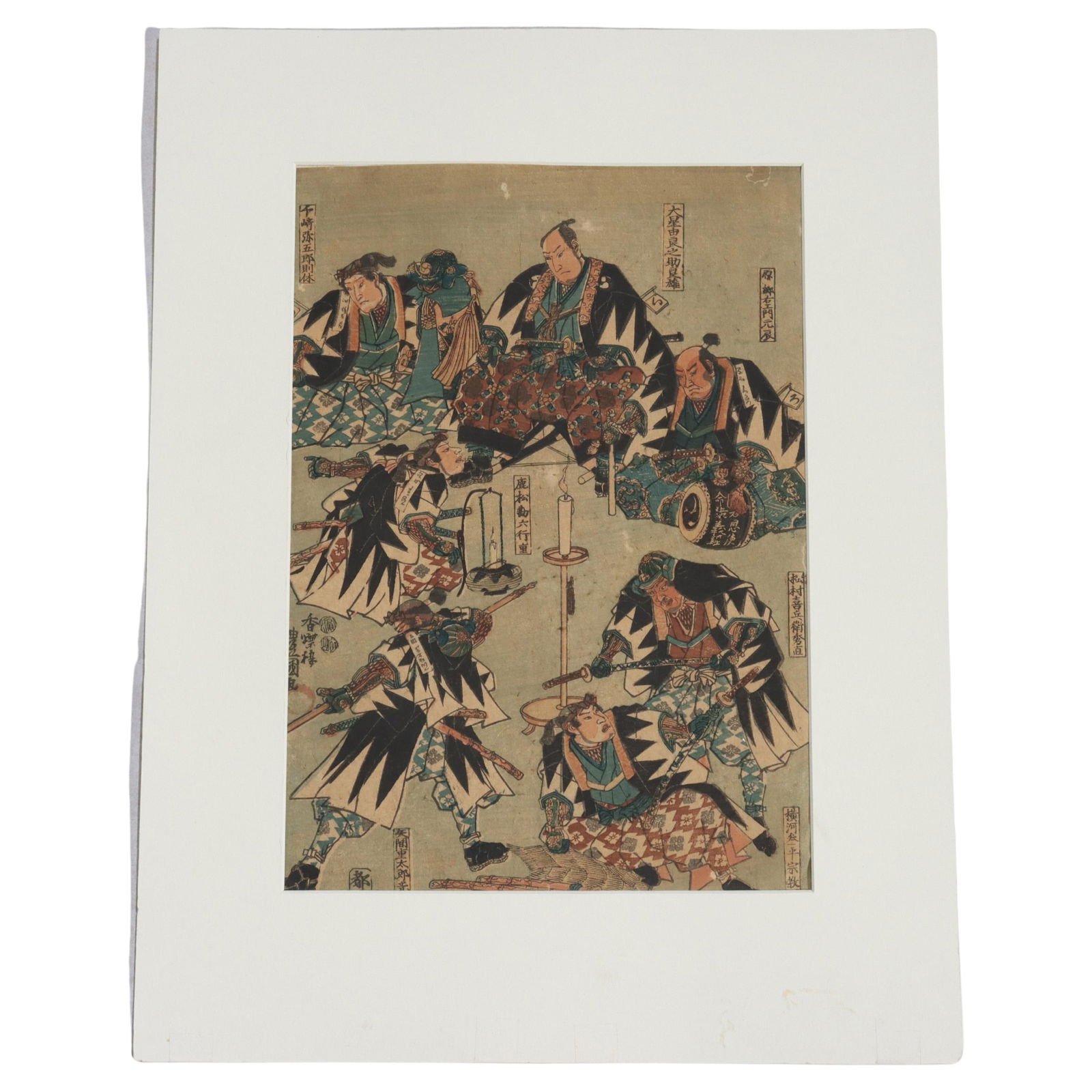 Utagawa Kunisada 19thC Signed Block Print 47 Ronin Antique Art: Utagawa Kunisada 19thC Signed Block Print 47 Ronin Antique Art This exquisite antique Japanese block print, created by the renowned ukiyo-e artist Utagawa Kunisada, depicts a scene from the legendary