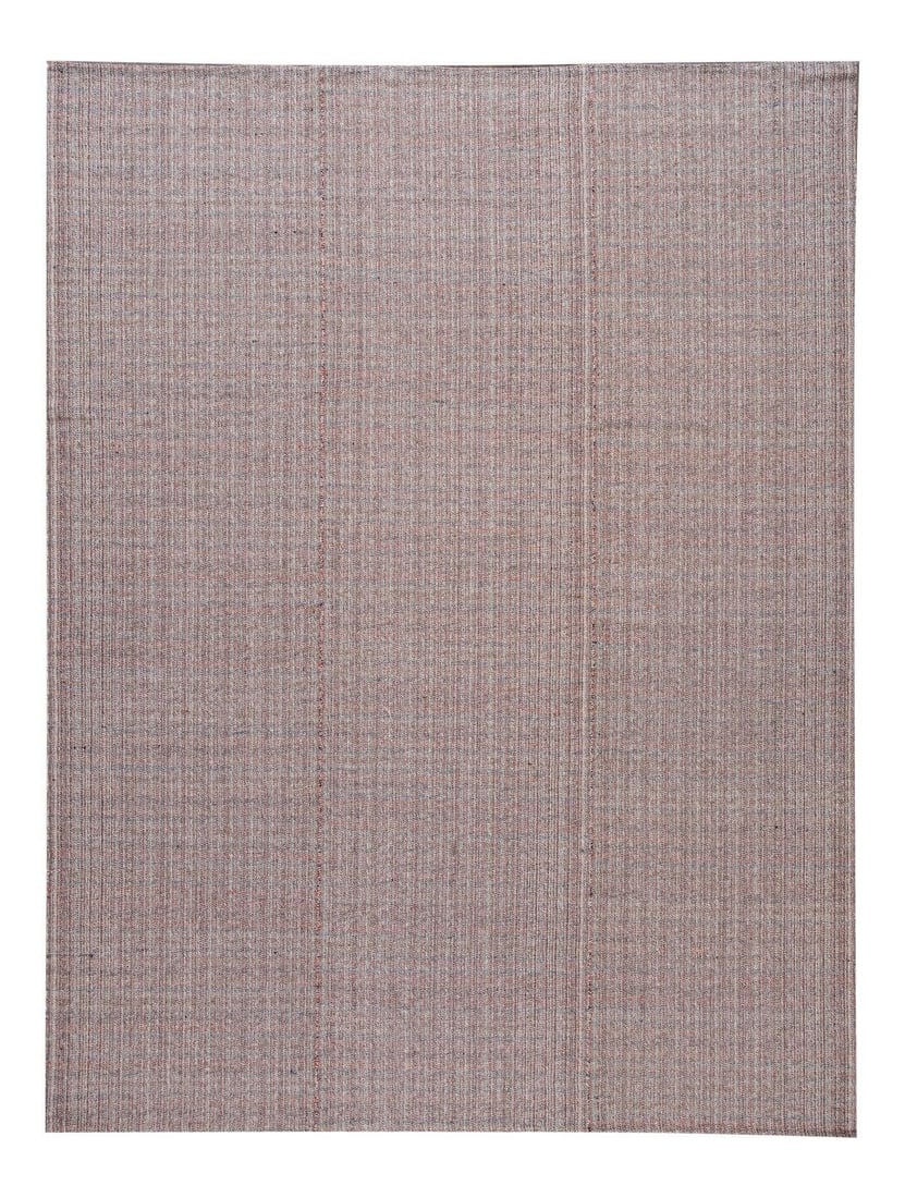 Mid-20th Century Gray Wool Flat-Weave Rug 10' x 13'3: Mid-20th Century Gray Wool Flat-Weave Rug 10' x 13'3 Enhance your living space with this stunning mid-20th century vintage flat-weave rug, featuring a captivating all-over gray motif. This piece showc