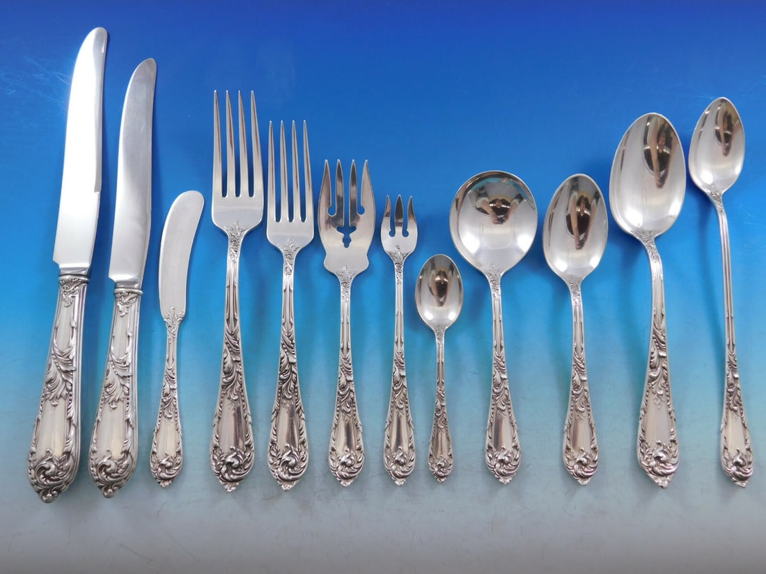 Romaine Sterling Silver Flatware Set for 12 by Reed and Barton 198 Pieces (1 of 12)