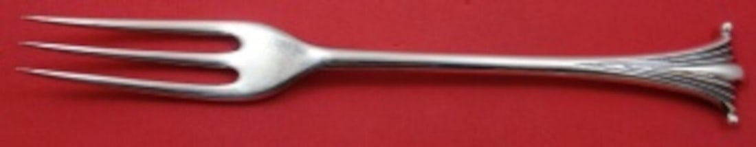 James Robinson Scroll Sterling Silver Luncheon Dessert Fork 3-Tine 7 1/4": James Robinson Scroll Sterling Silver Luncheon Dessert Fork 3-Tine 7 1/4" This elegant luncheon or dessert fork from the Scroll pattern by James Robinson is crafted from sterling silver and measures 7