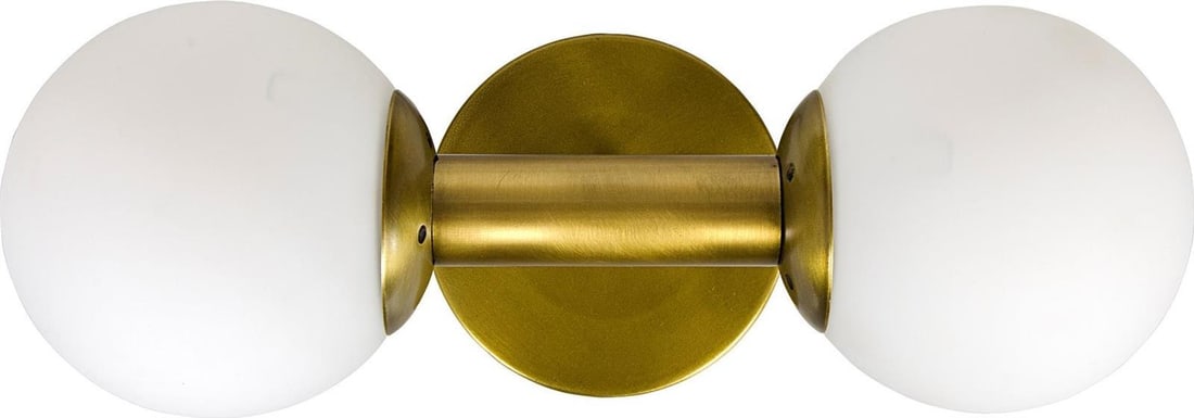 Antiope Brass Wall Sconce by Noir with Frosted Glass Globes (1 of 6)