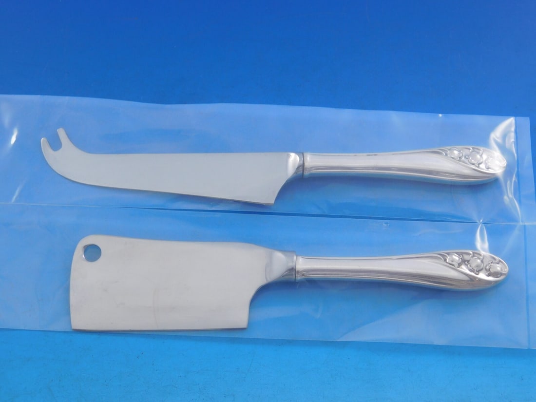 Gorham Lily of the Valley Sterling Silver 2pc Cheese Serving Set (1 of 10)