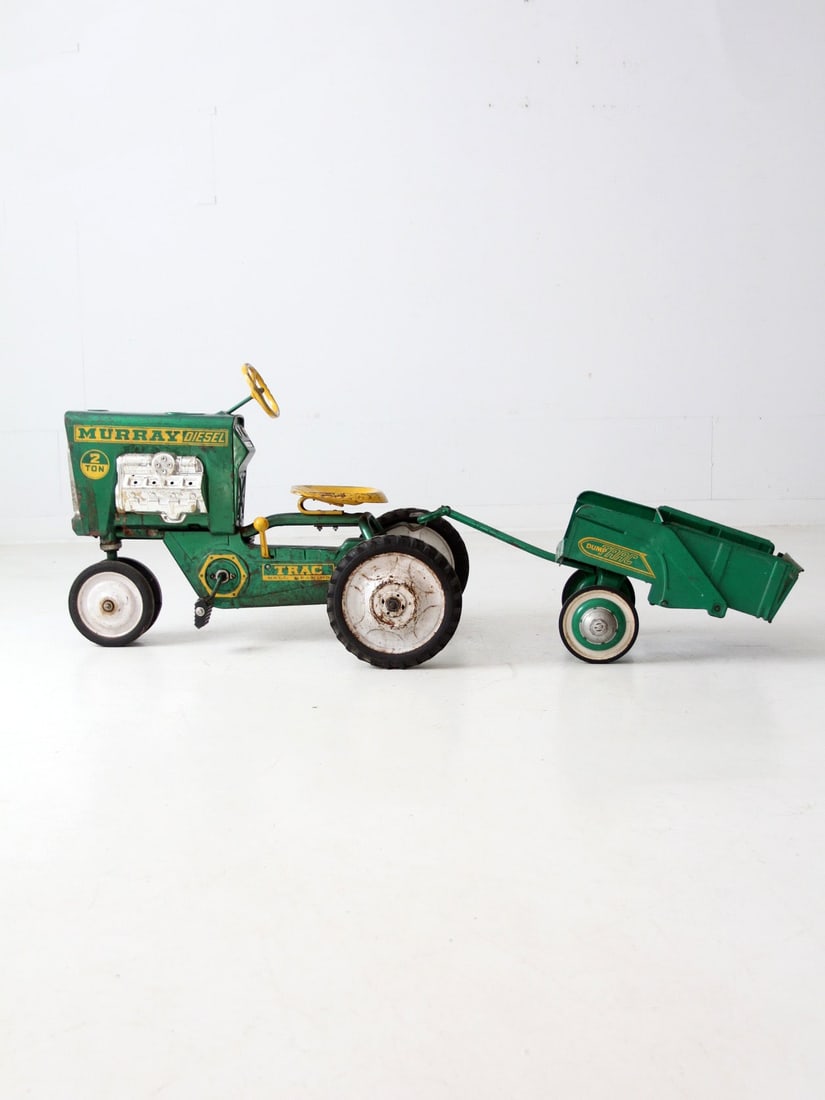 Vintage Murray Push Pedal Tractor with Dump Trac Cart (1 of 13)