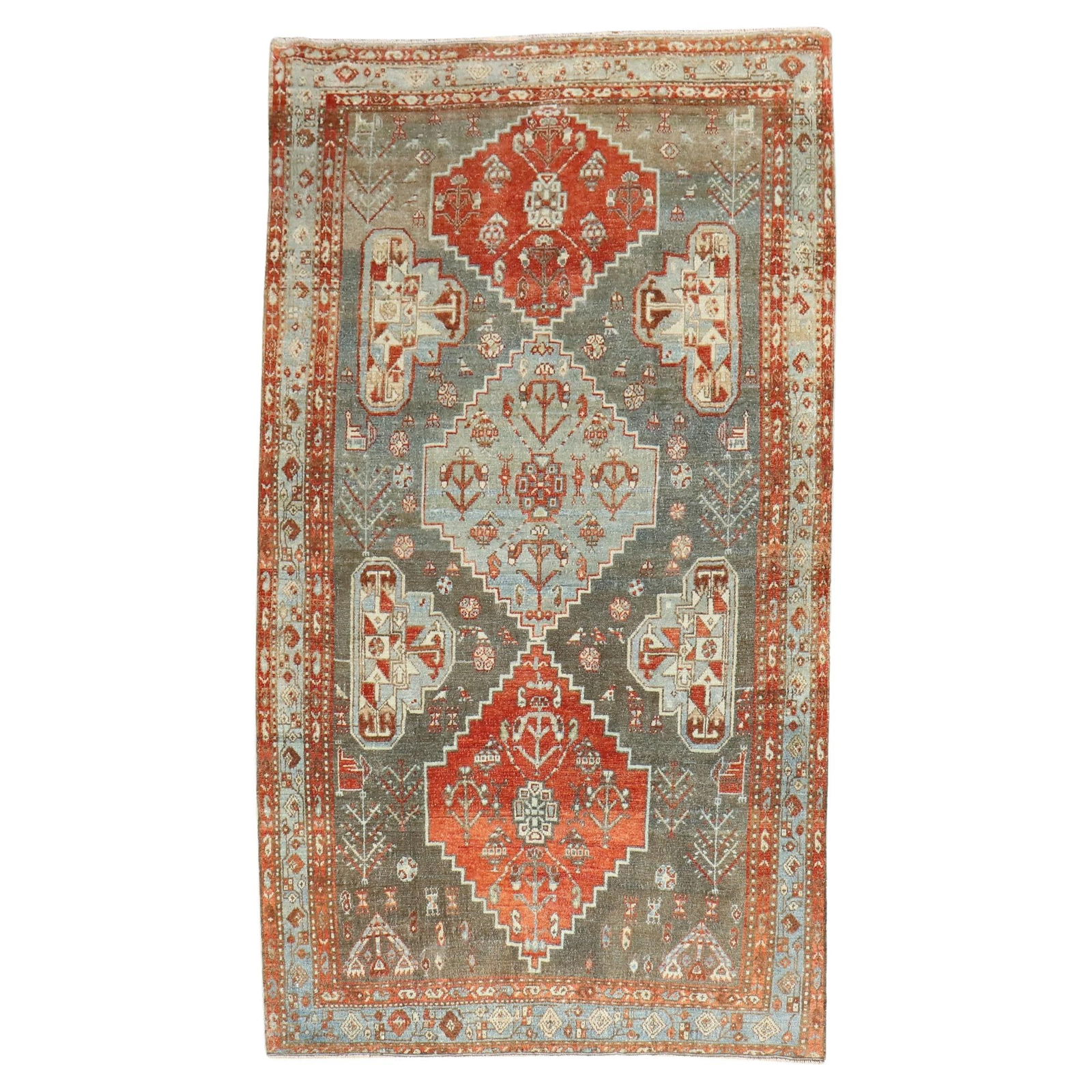 Zabihi Collection 20th Century Tribal Malayer Wool Accent Rug 4' x 6'6'' (1 of 8)