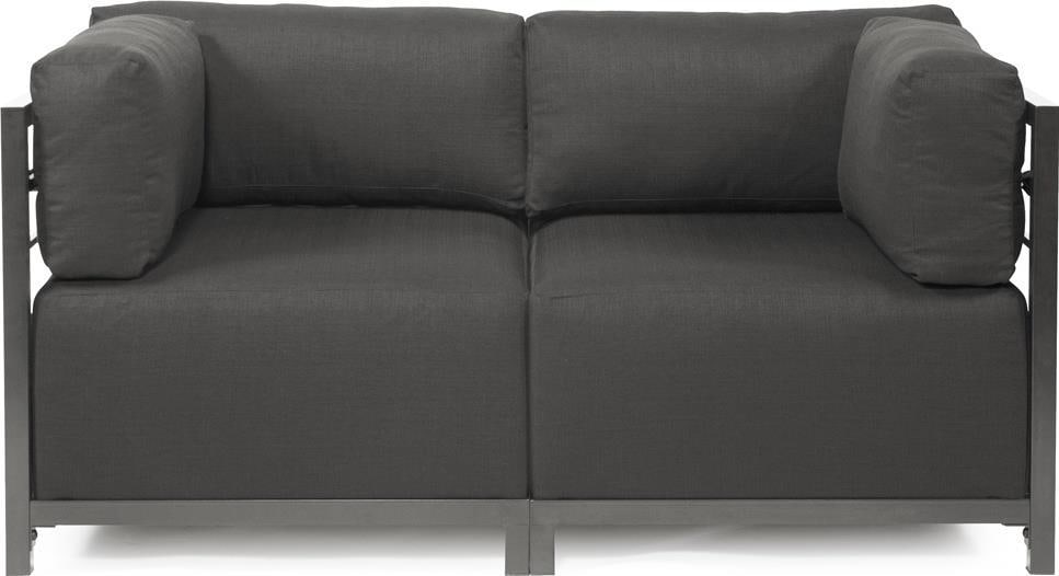 Howard Elliott Sterling Charcoal Loveseat Contemporary Design (1 of 1)