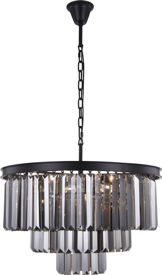 Elegant Sydney Pendant Light Matte Black Crystal 6 Bulbs UL-Listed: Elegant Sydney Pendant Light Matte Black Crystal 6 Bulbs UL-Listed Illuminate your space with the Luxurious Sydney Matte Black Lighting Fixture, a stunning pendant light that blends vintage charm with