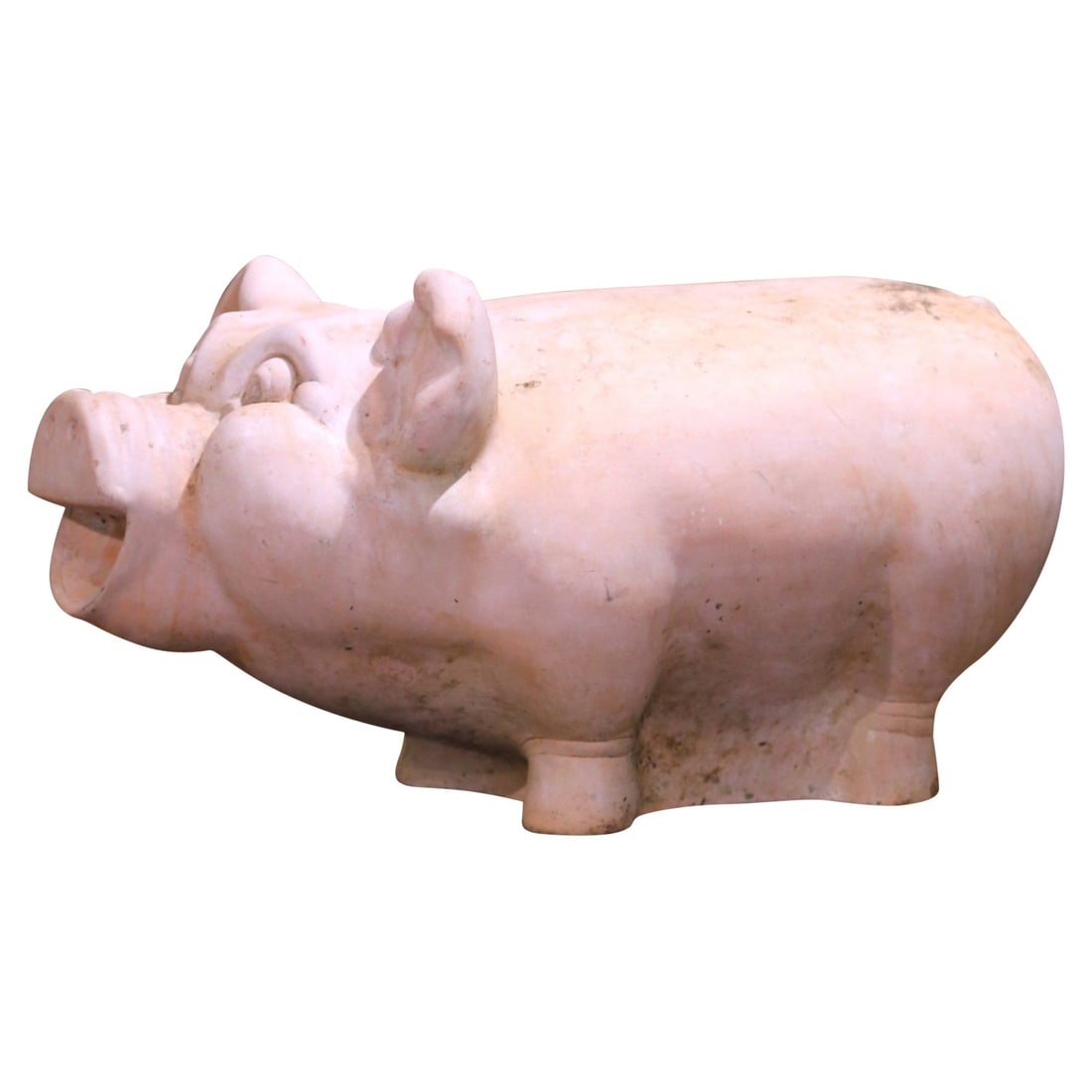 Vintage French Terracotta Piggy Bank Circa 1970 Rustic Weathered Finish (1 of 7)
