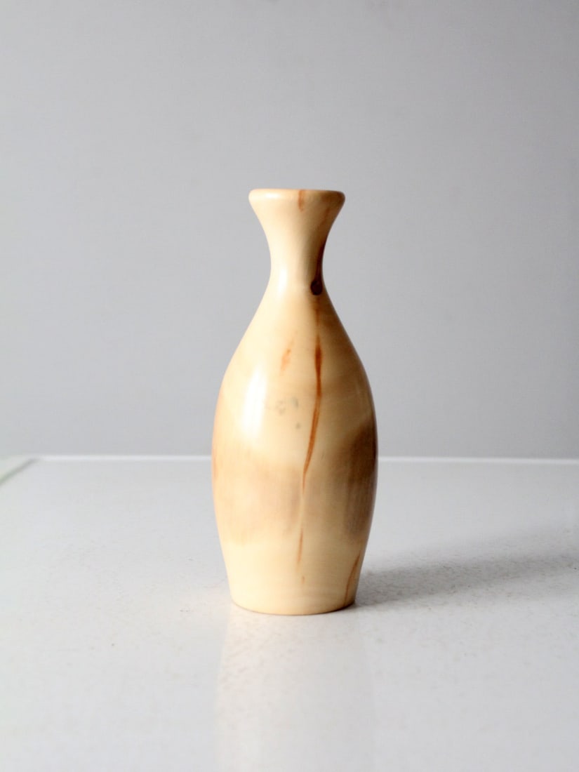 Canyon Country Vintage Handmade Ash Wood Vase 9.25 Inch (1 of 9)