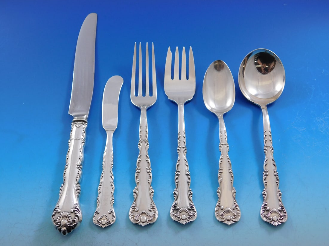 Frank Whiting Kings Court Sterling Silver 51 Piece Flatware Set (1 of 6)