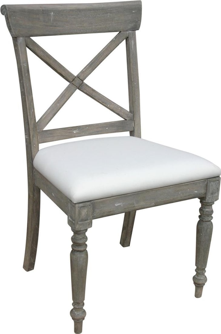 Trade Winds Classic Riverwash Mahogany Cross Back Side Chair: Trade Winds Classic Riverwash Mahogany Cross Back Side Chair Introducing the Classic Riverwash Cross Back Mahogany Chair, a stunning addition to your rustic decor. This side chair features a beautiful