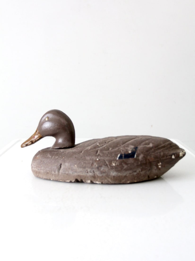 Vintage 1950s Foam Mallard Duck Decoy with Swiveling Head (1 of 9)