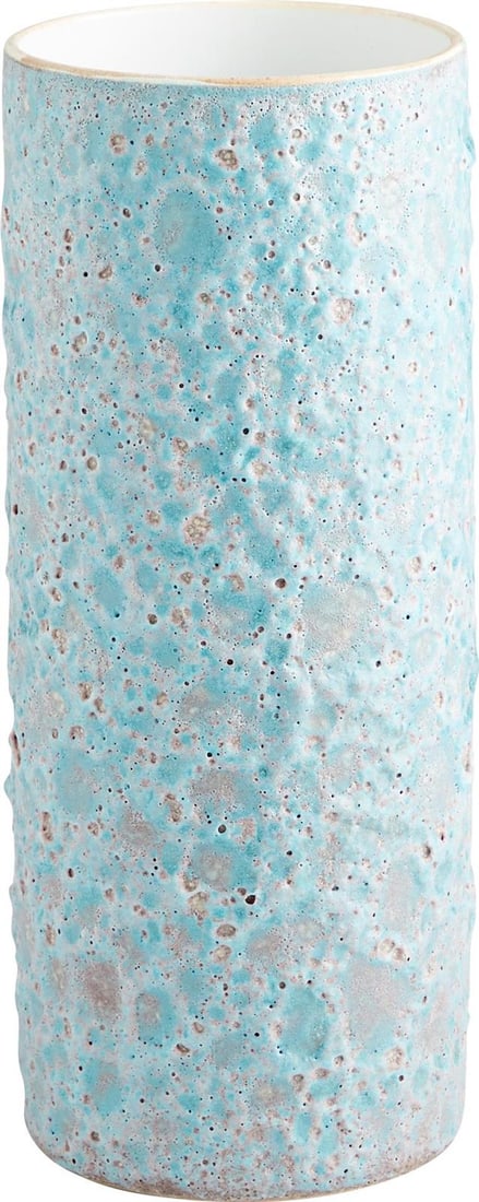 Cyan Contemporary Sumba Vase Mottled Blue 17.5 Inches (1 of 1)