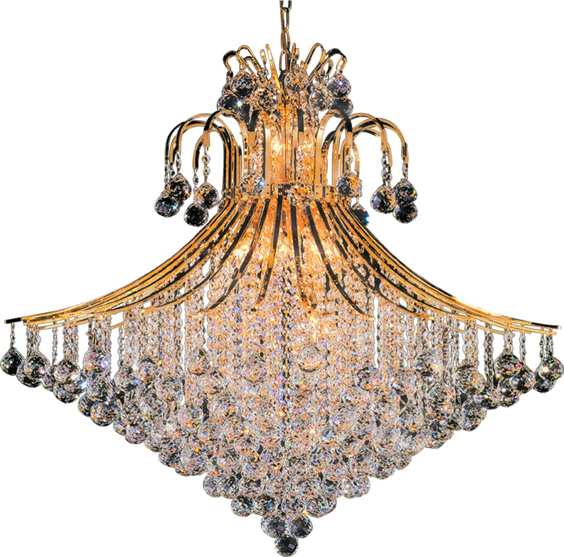 Toureg Empire 15-Light Gold Chandelier with Asfour Crystals 35 Inch (1 of 2)