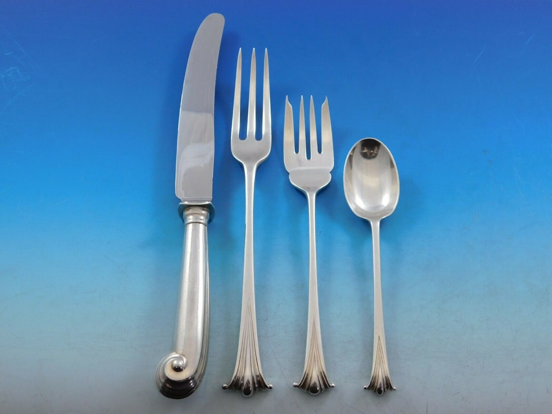 Worcester English Onslow Sterling Silver 4-Pc Dinner Place Setting (1 of 4)