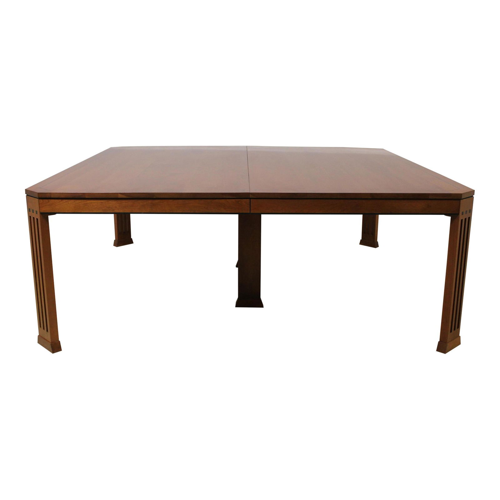 Stickley 21st C Cherry Wood Square Dining Table with Inlaid Details (1 of 10)