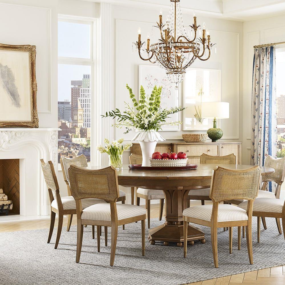 Woodbridge Powers Cane Side Chair in Ivory 33H 20W 23D (1 of 7)