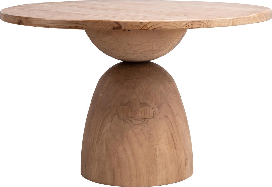 Reclaimed Pine Wood Cabrera Round Pedestal Table (1 of 3)