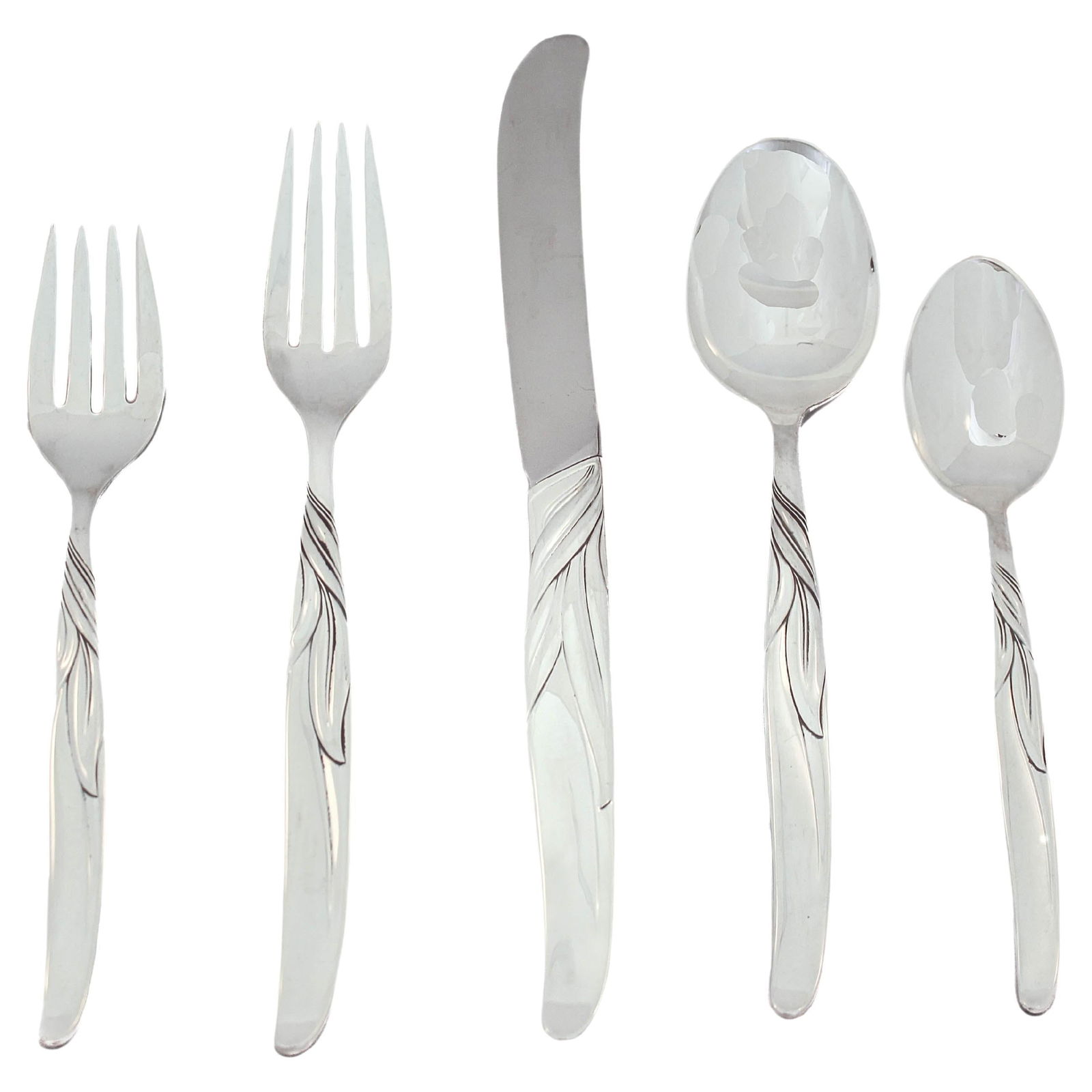Set of 80 Towle Sterling Silver Mid-Century Modern Flatware Pieces (1 of 8)