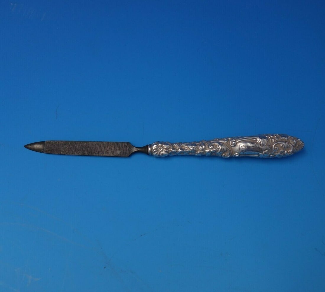 Gorham Cluny Vintage Sterling Silver Nail File 6 1/4" Monogrammed (1 of 2)
