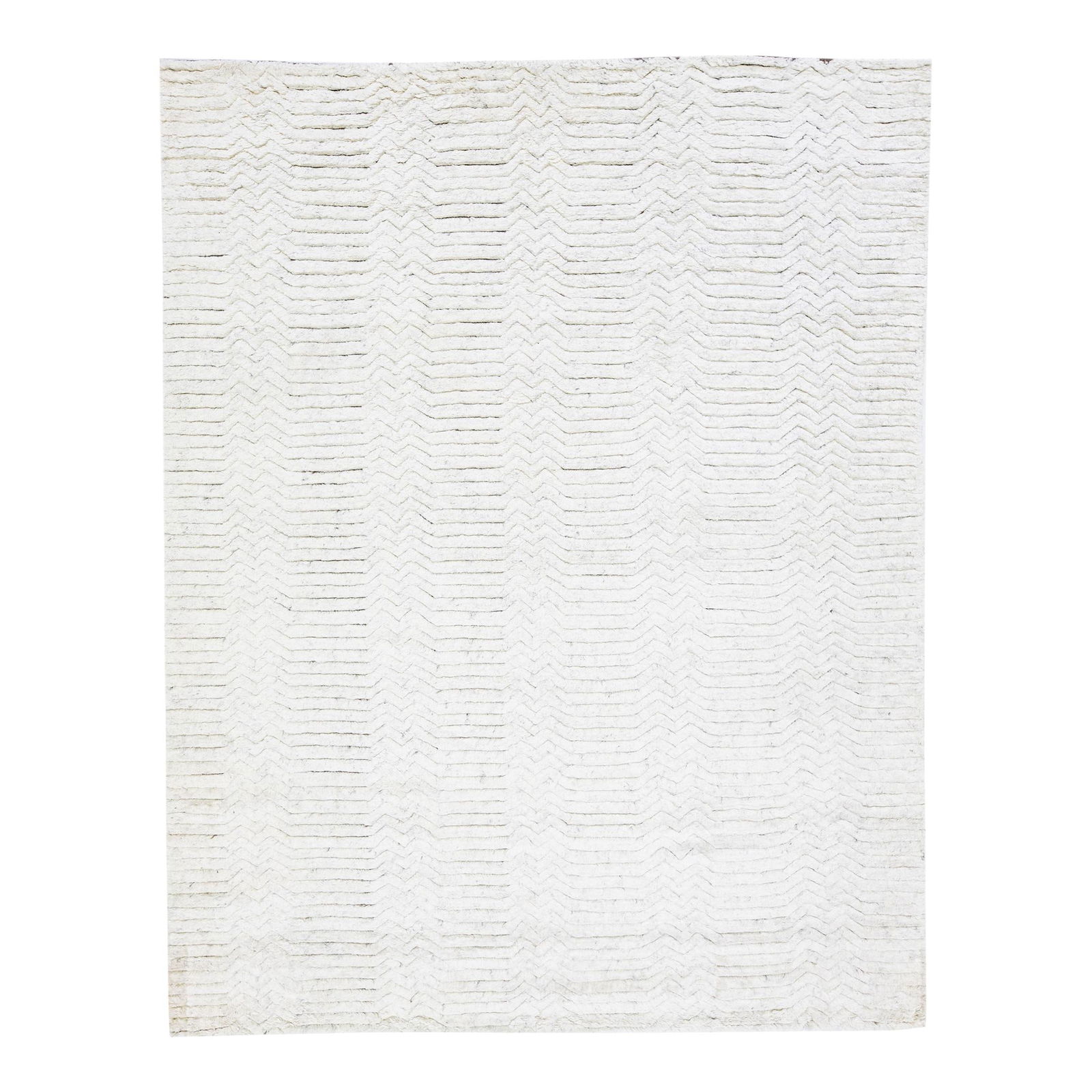 Thom Filicia Ivory Handmade Geometric Wool Rug 7'9 x 9'9 (1 of 8)