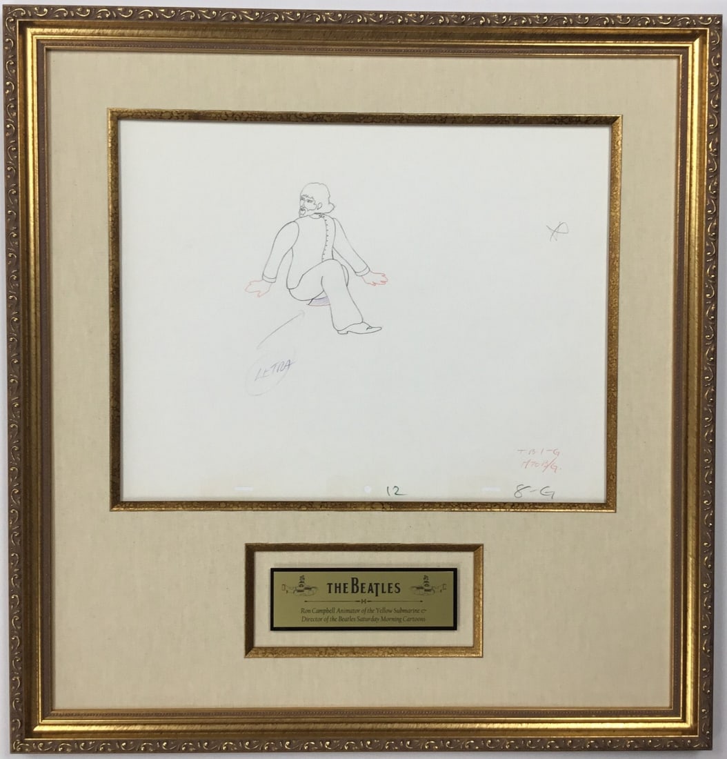 1968 Beatles Yellow Submarine George Harrison Production Drawing Ron Campbell LOA (1 of 6)