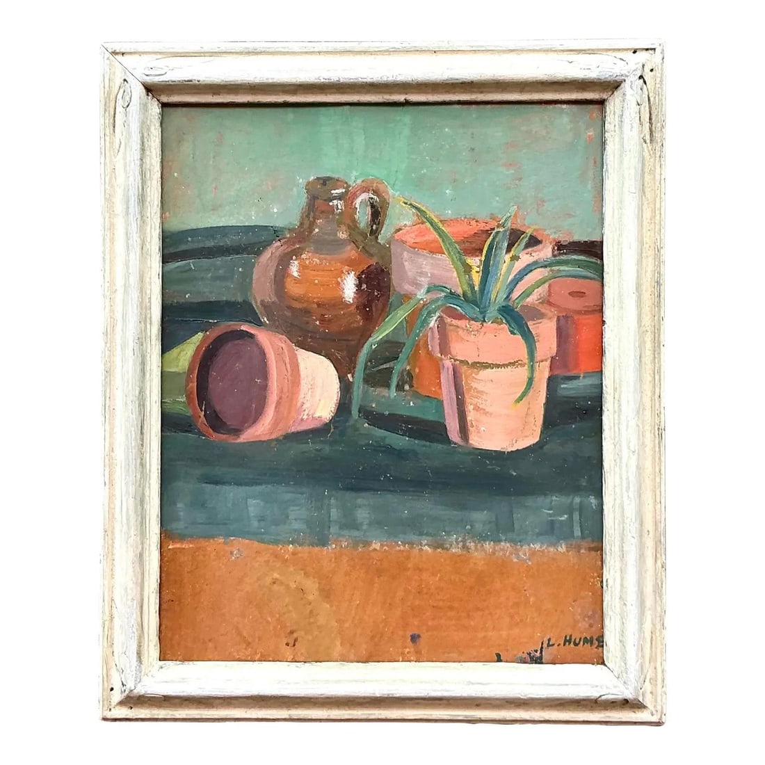 Mid Century Vintage Boho Still Life Oil Painting Signed 19.75x24 (1 of 5)