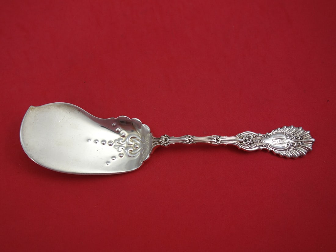 Whiting Radiant Sterling Silver Fried Oyster Server 8 3/8" Monogrammed Heirloom (1 of 2)