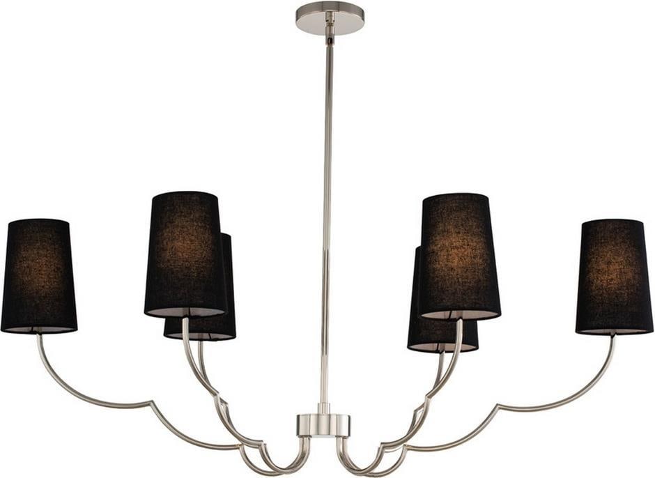 Kalco Sophia 6-Light Polished Nickel Island Light Fixture: Kalco Sophia 6-Light Polished Nickel Island Light Fixture Illuminate your kitchen with the sophisticated Sophia Elegant Kitchen Lighting Fixture, a stunning addition designed to enhance any transition