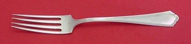 Watson John Alden Sterling Silver Dinner Fork 8 Inch Antique Flatware: Watson John Alden Sterling Silver Dinner Fork 8 Inch Antique Flatware This exquisite sterling silver dinner fork is part of the John Alden pattern by Watson, crafted between 1900 and 1940. The fork me