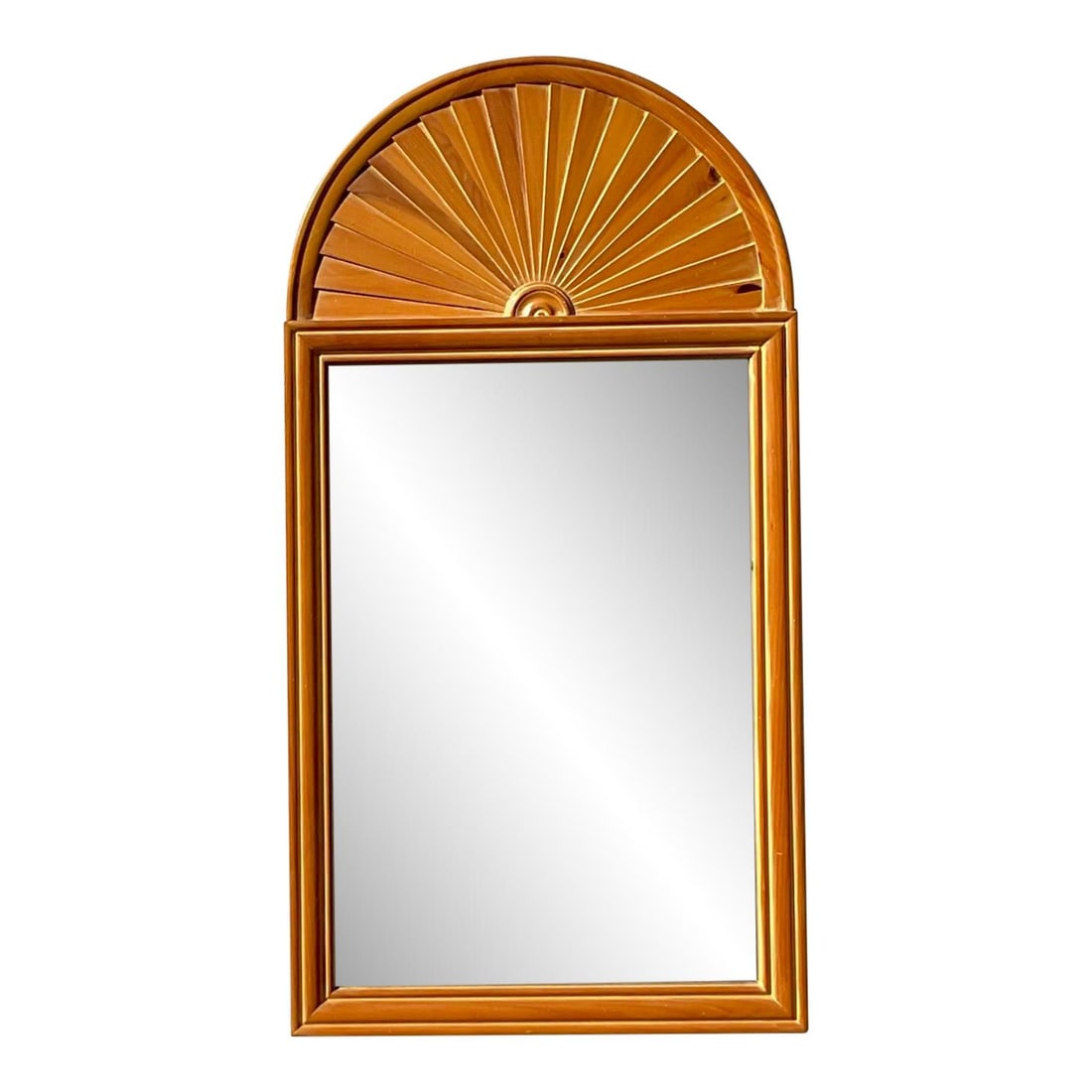 Vintage Coastal Arched Knotty Pine Mirror 28.25 x 53.75 (1 of 5)