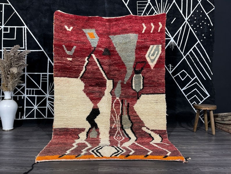 Authentic Handwoven Colorful Rug from Morocco: Authentic Handwoven Colorful Rug from Morocco Discover the beauty of this Elegant Colorful Rug, expertly handwoven by local Berber women in the Atlas Mountains. Crafted using traditional tools and nat