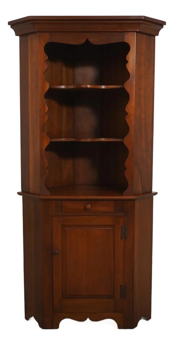 Stickley Cherry Country French 2 Piece Corner Cabinet (1 of 10)