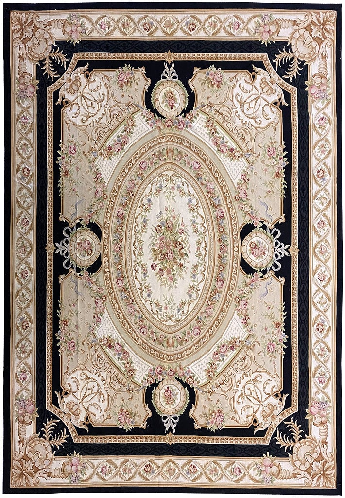12' x 15' Handmade French Aubusson Flat Weave Rug in Premium Wool: 12' x 15' Handmade French Aubusson Flat Weave Rug in Premium Wool Free continental US Shipping Elevate your living space with the exquisite 12' x 15' Flat Weave French Aubusson Rug, a stunning represe