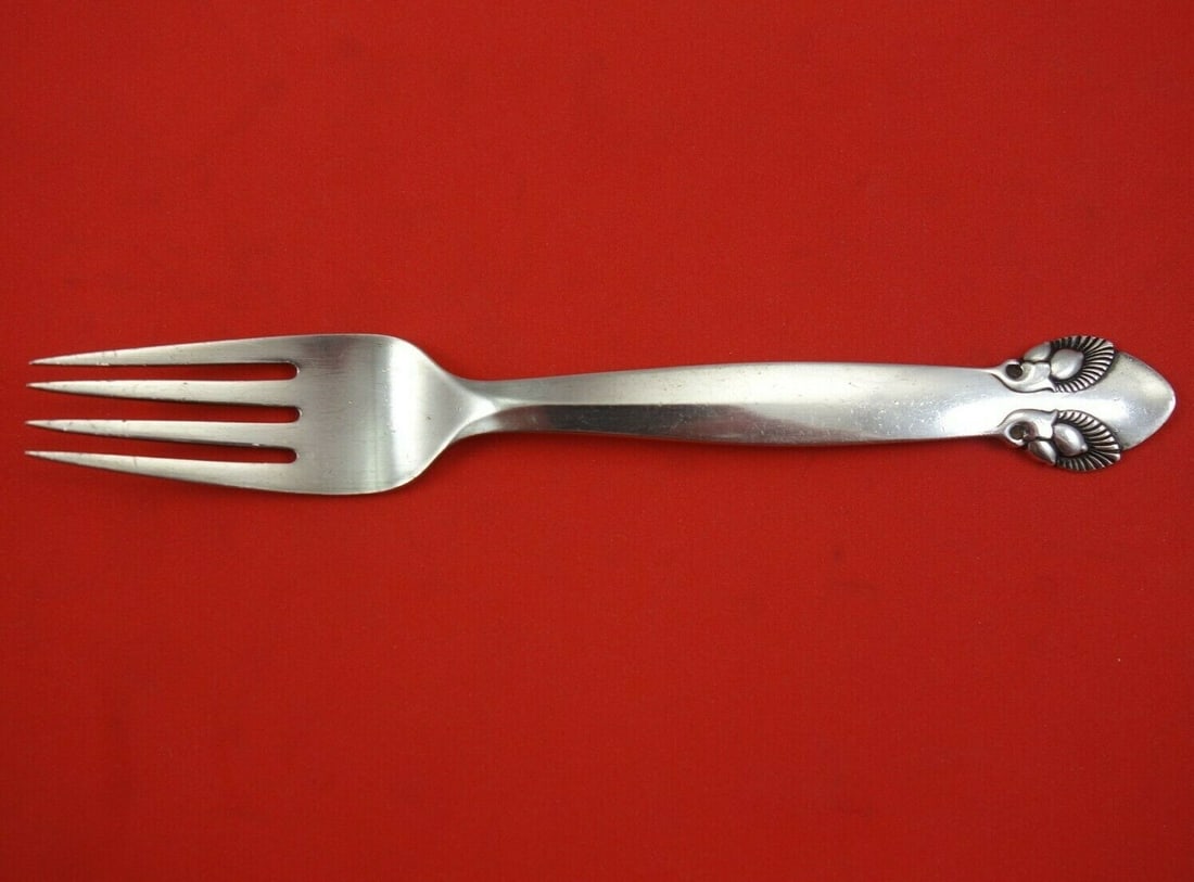 Georg Jensen Bittersweet Sterling Silver Junior Fork 5 3/4 Vintage: Georg Jensen Bittersweet Sterling Silver Junior Fork 5 3/4 Vintage This exquisite vintage junior fork is crafted from sterling silver by the renowned maker Georg Jensen, featuring the elegant Bittersw